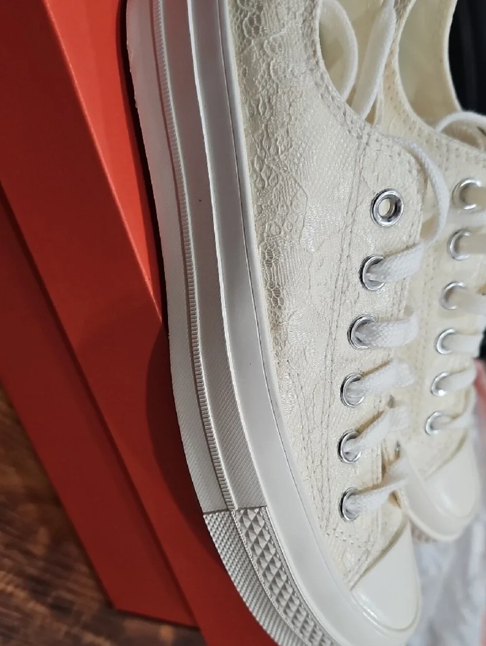 Converse Ivory Lace Low-Top Sneakers - Picture 7 of 7